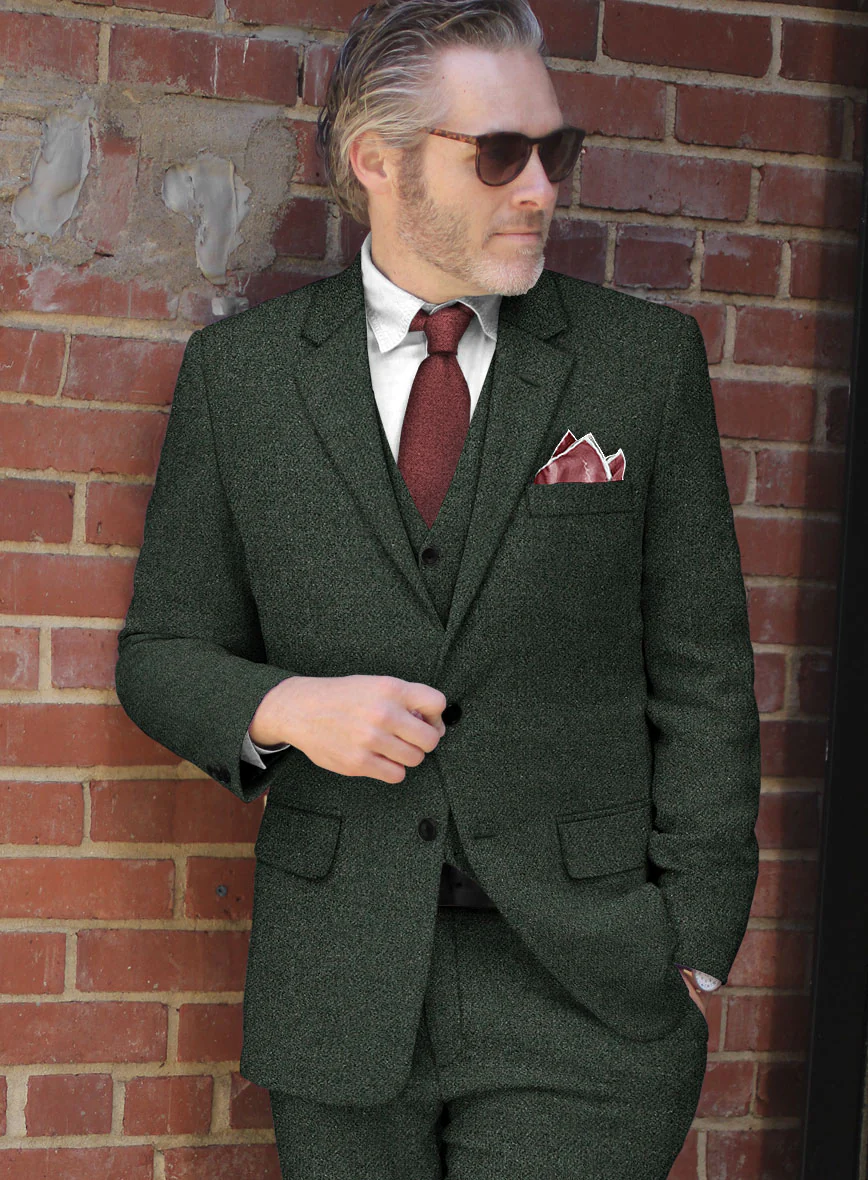 Green Heavy Tweed Jacket - Image 2