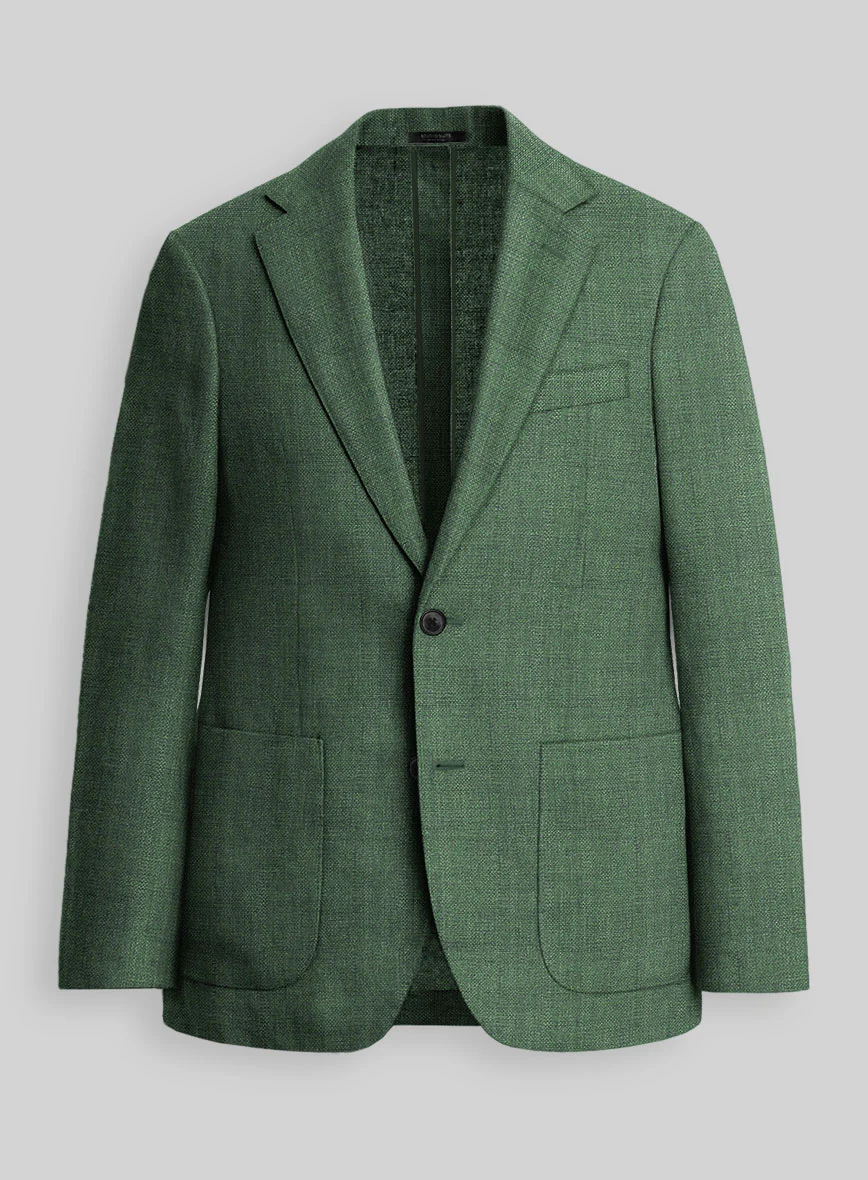 Green Hopsack Unlined Blazer