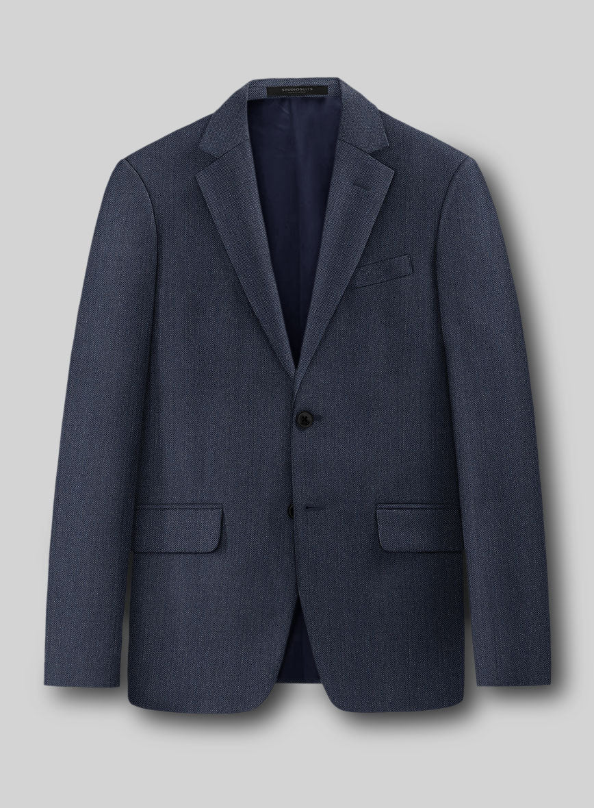 Guabello Blue Herringbone Jacket