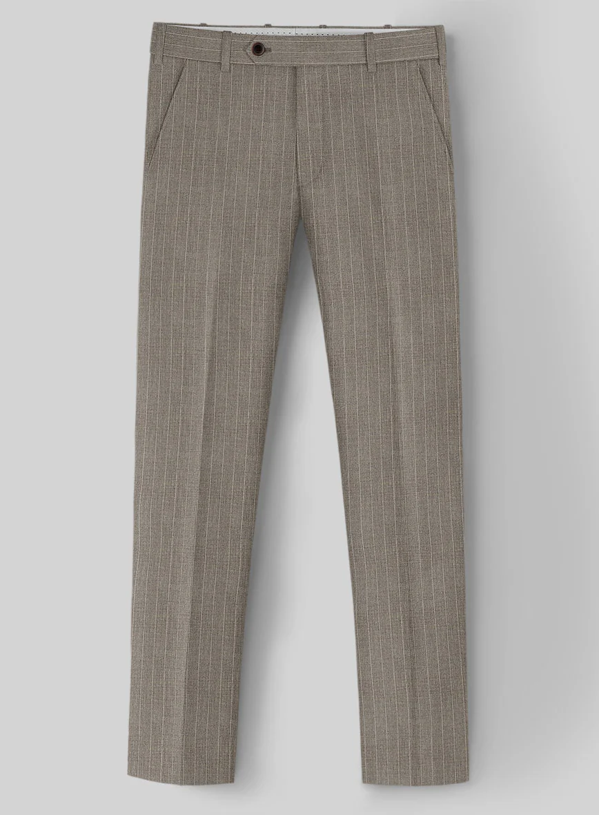 Guabello Brown Chalkstripe Pants