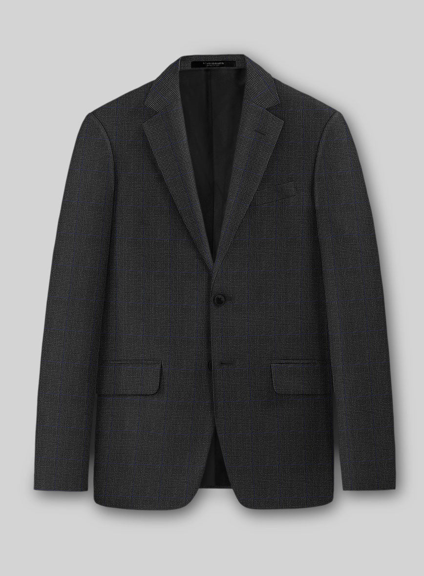 Guabello Charcoal Prince Of Wales Suit - Image 2