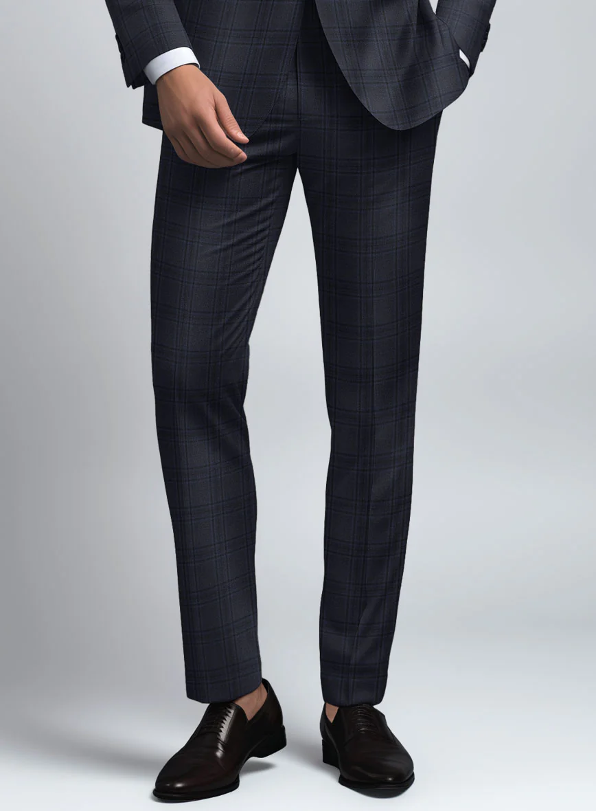 Hardy Minnis Adali Blue Check Wool Suit - Image 7