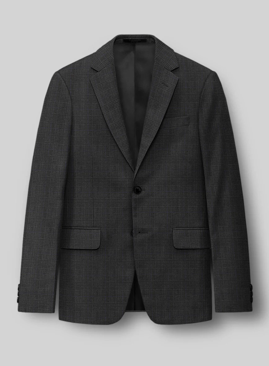 Hardy Minnis Charcoal Check Wool Suit - Image 5