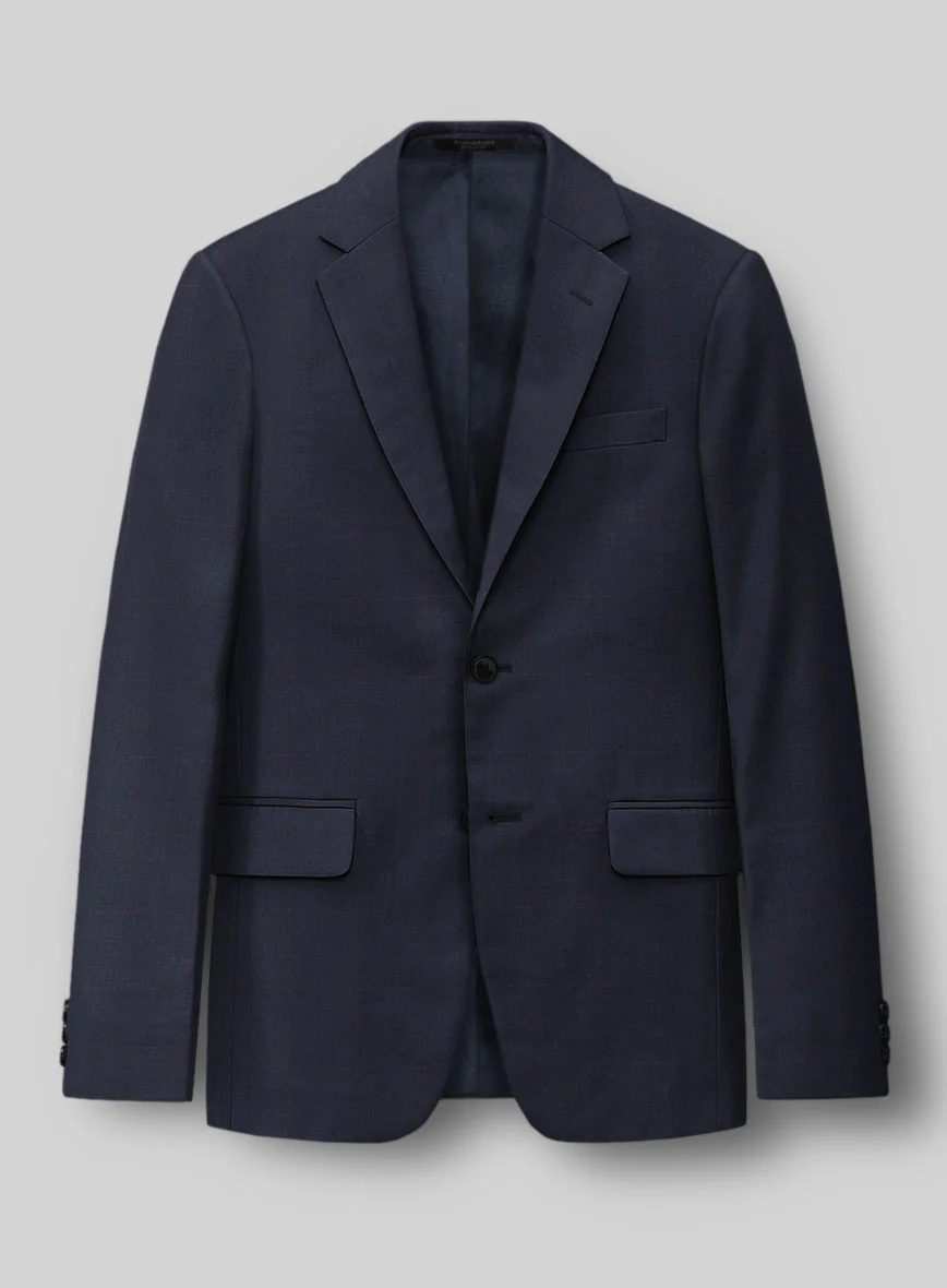 Hardy Minnis Dark Blue Glen Wool Jacket