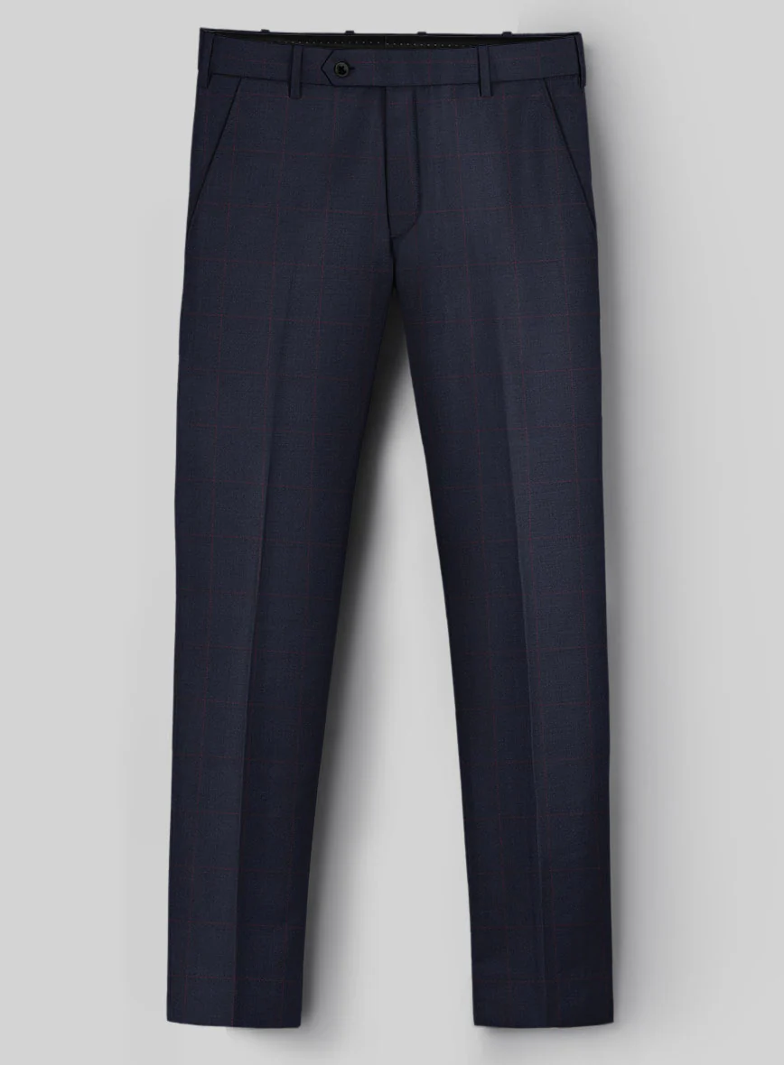 Hardy Minnis Pane Blue Wool Pants
