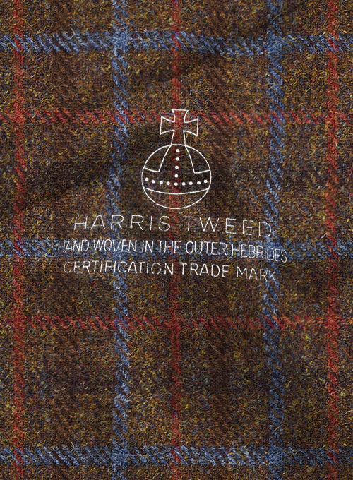 Harris Tweed Brown Checks Jacket - Image 4