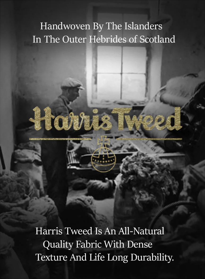 Harris Tweed Country Blue Double Breasted Suit - Image 7