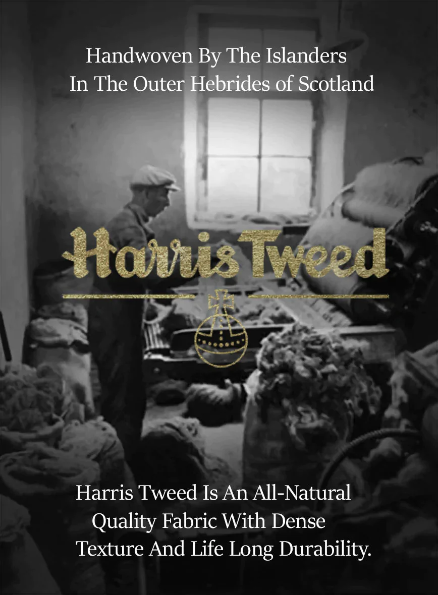 Harris Tweed Ridge Blue Herringbone GQ Overcoat - Image 4