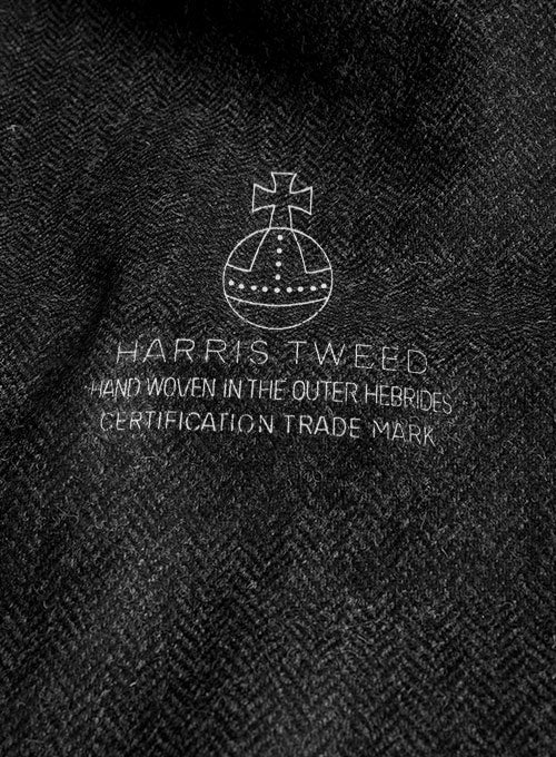 Harris Tweed Royal Charcoal Pea Coat - Image 4
