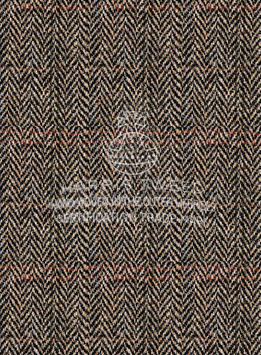Harris Tweed Rustic Brown Herringbone Jacket - Image 3