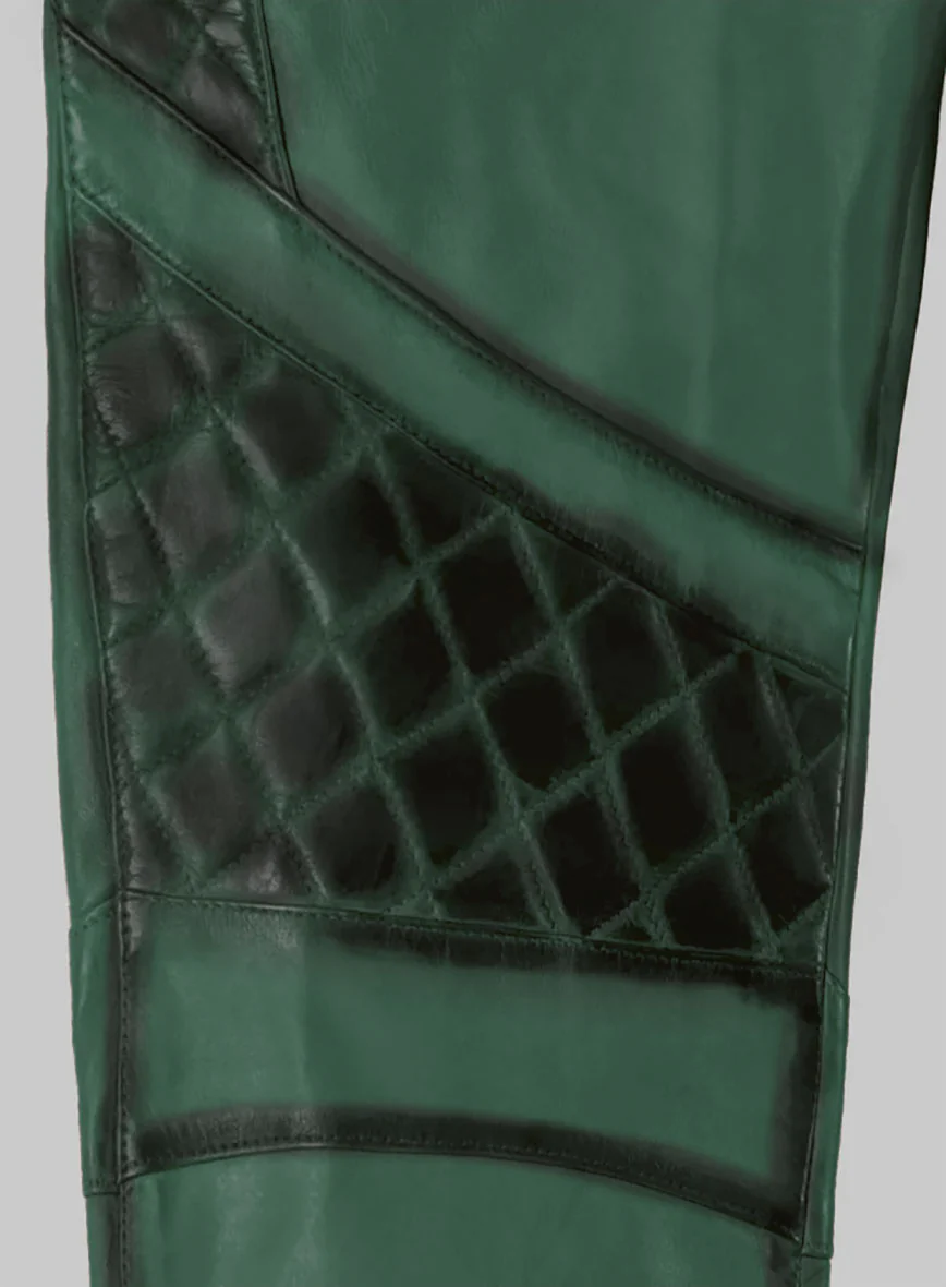Hector Burnt Green Leather Pants - Image 6