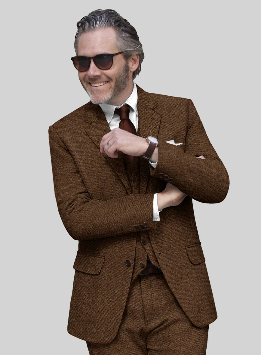 Highlander Coca Brown Tweed Suit - Image 4