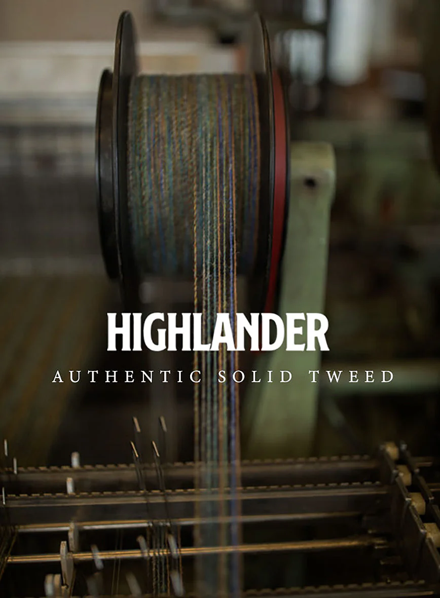 Highlander Heavy Beige Herringbone Tweed Double Breasted Suit - Image 6