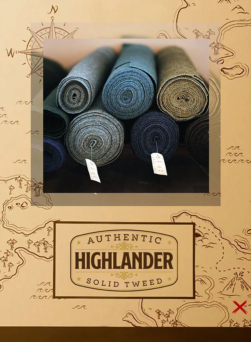 Highlander Heavy Wine Bedford Tweed Jacket - Image 5