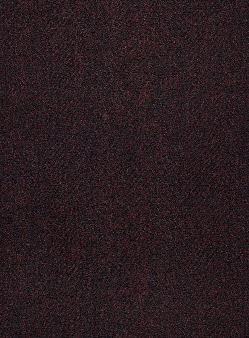Highlander Heavy Wine Herringbone Tweed Jacket - Image 3