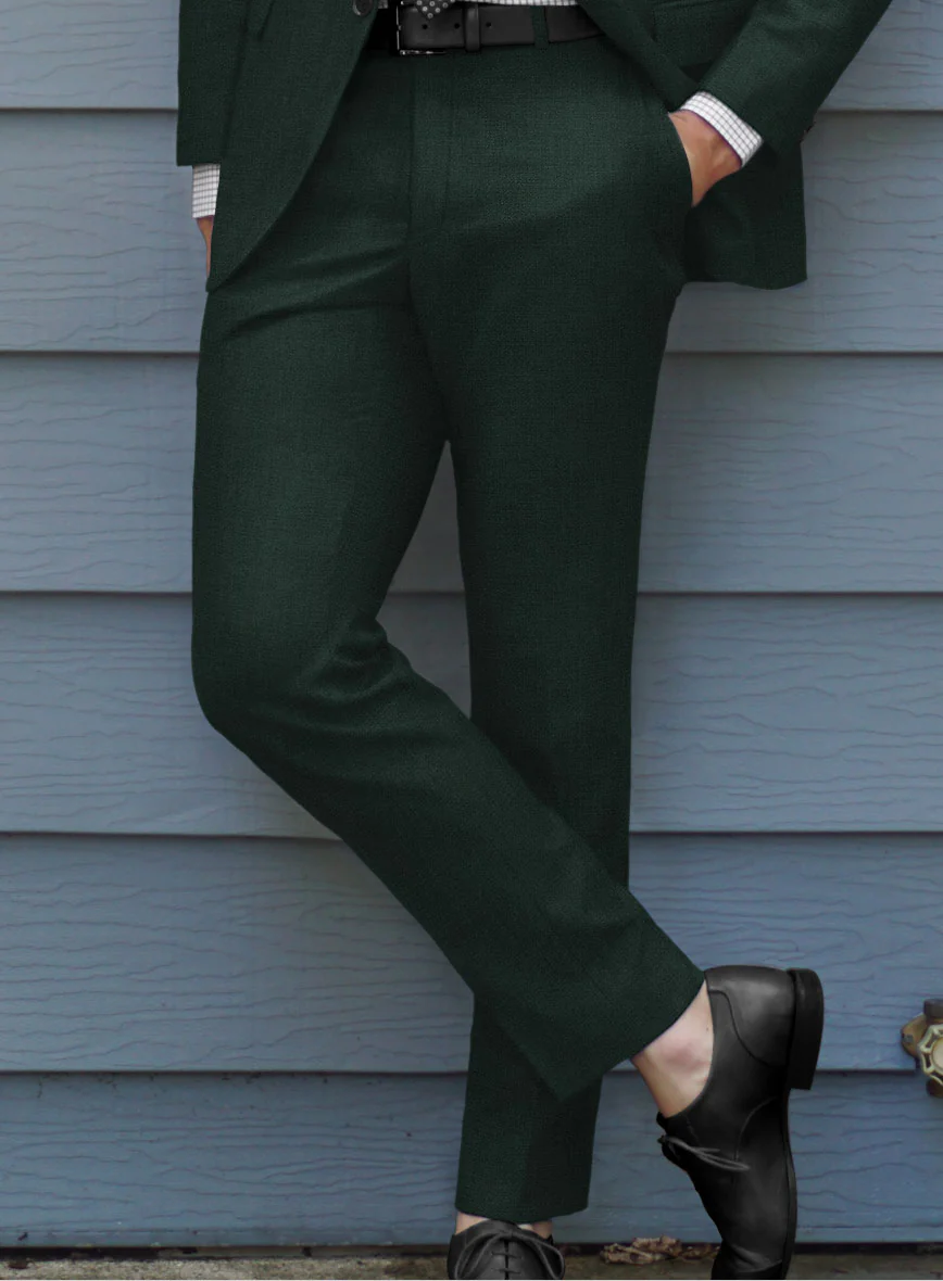 Huddersfield Stretch Emerald Green Wool Suit - Image 6