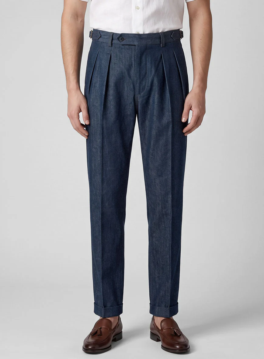 Indigo Denim Gurkha Pants - Image 4
