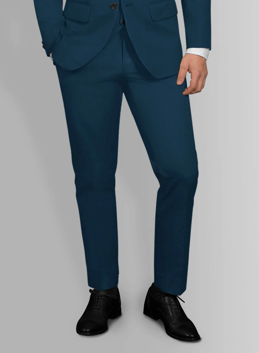 Italian Astronaut Blue Cotton Stretch Suit - Image 5