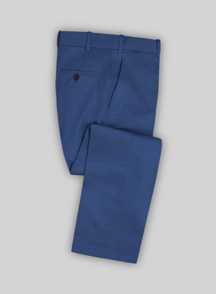Italian Cobalt Blue Cotton Pants