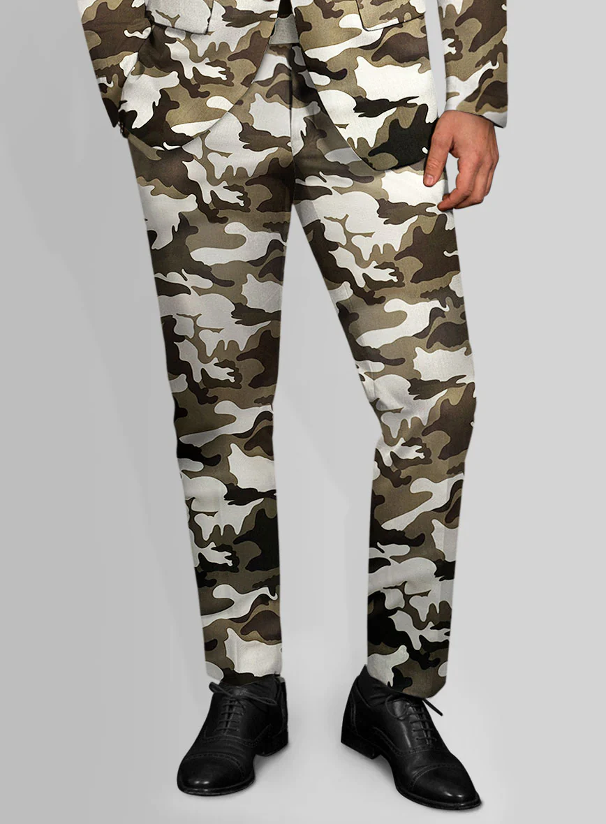 Italian Cotton Montoya Camo Suit - Image 5