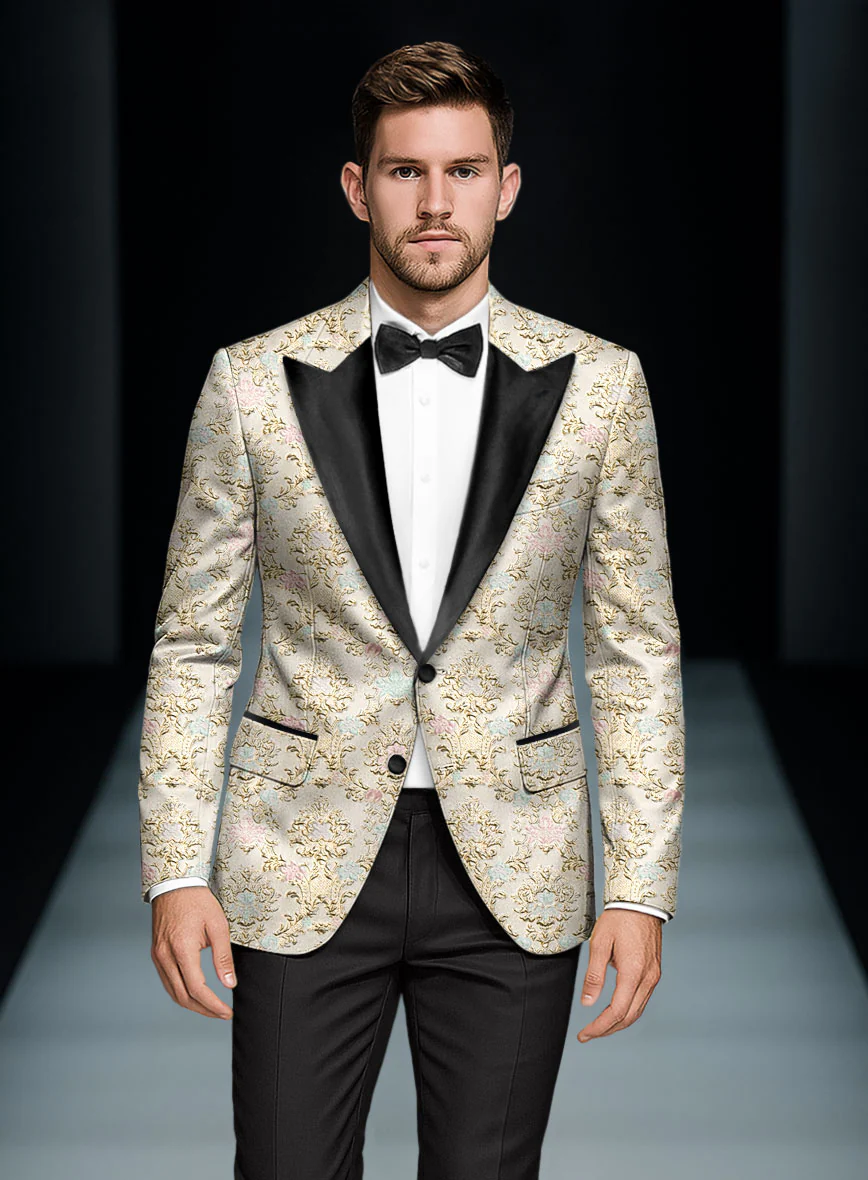 Italian Golden Rocaille Tuxedo Suit - Image 3