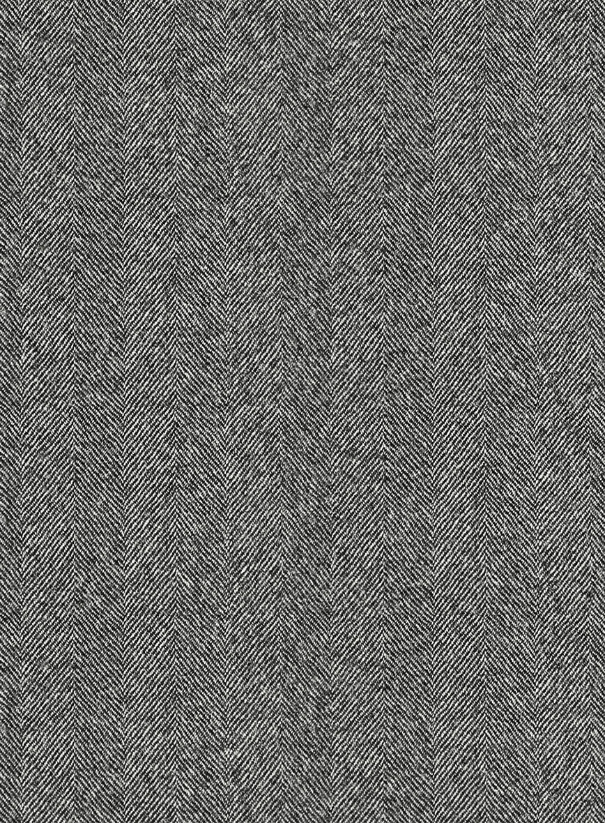 Italian Gray Herringbone Flannel Suit - Image 7