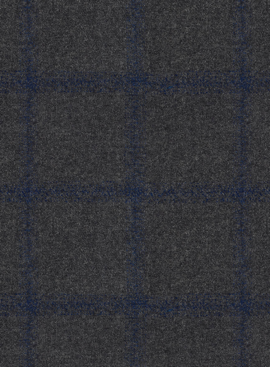 Italian Jamen Gray Checks Flannel Suit - Image 6