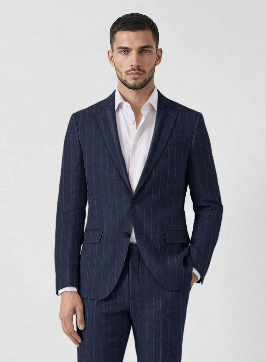 Italian Linen Navisto Stripe Suit - Image 3