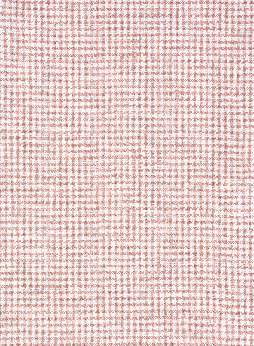 Italian Linen Rubino Houndstooth Jacket - Image 3