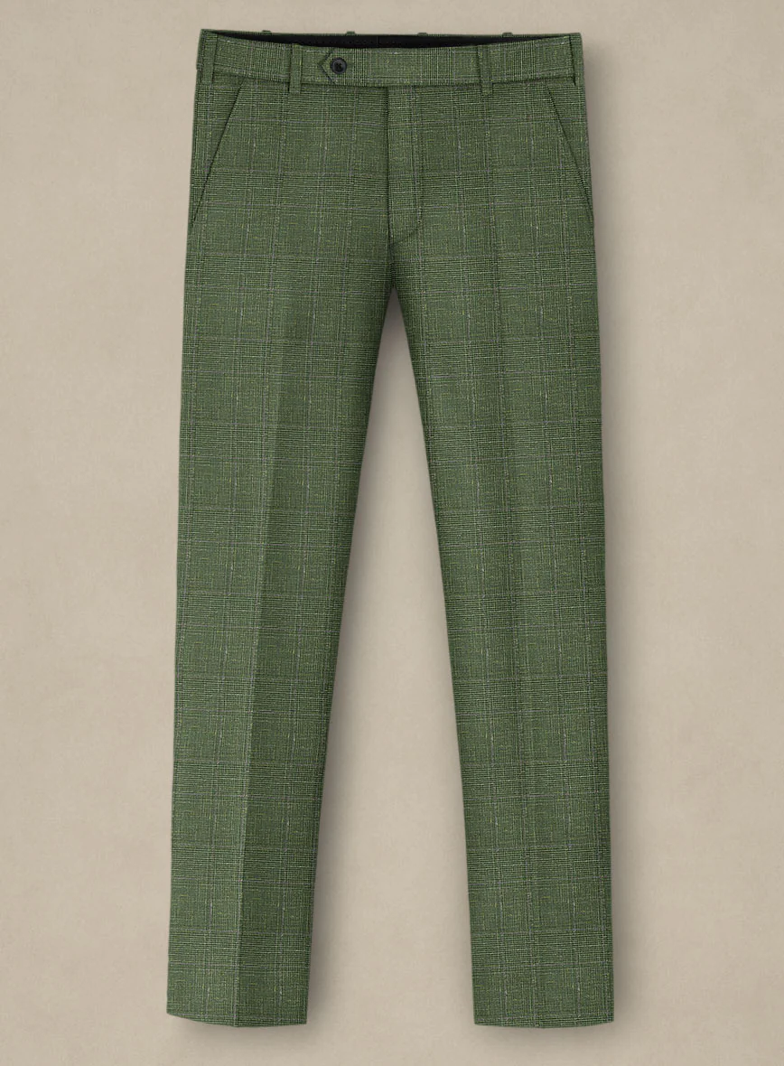 Italian Murano Gumil Green Wool Linen Silk Suit - Image 5