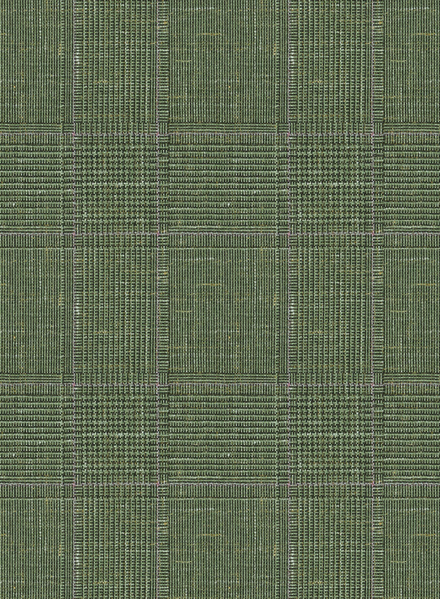 Italian Murano Gumil Green Wool Linen Silk Jacket - Image 3