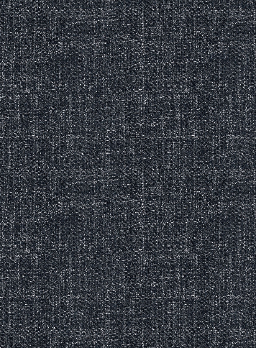 Italian Murano Indigo Blue Wool Linen Pants - Image 3