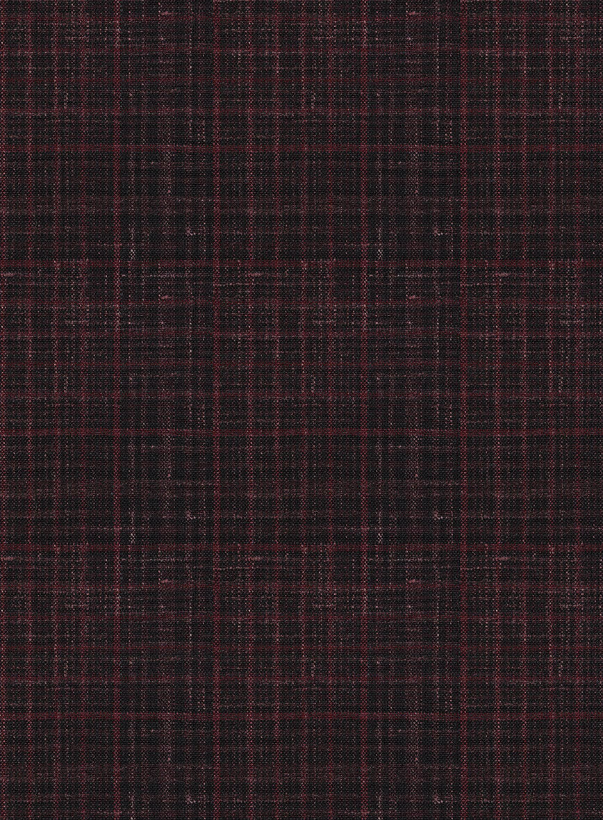 Italian Murano Irgo Checks Wool Linen Silk Suit - Image 7