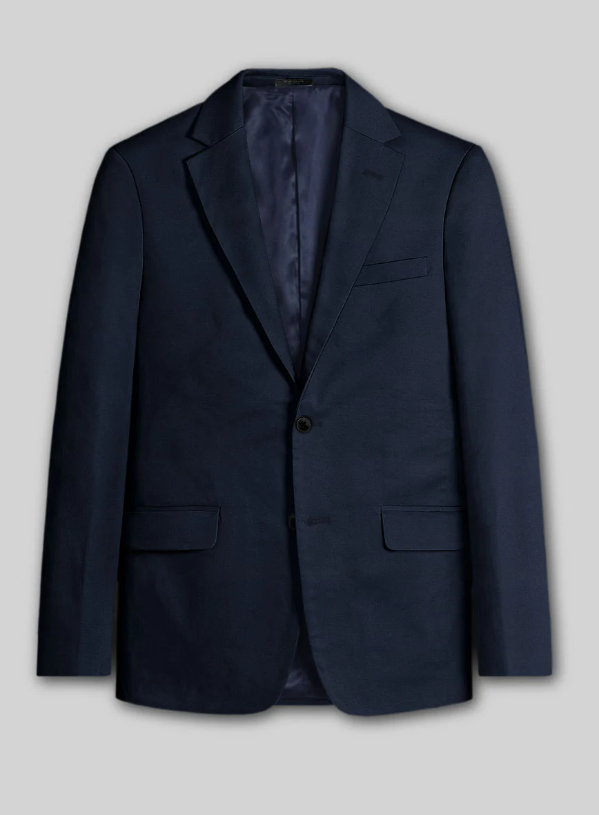 Italian Navy Blue Cotton Stretch Jacket