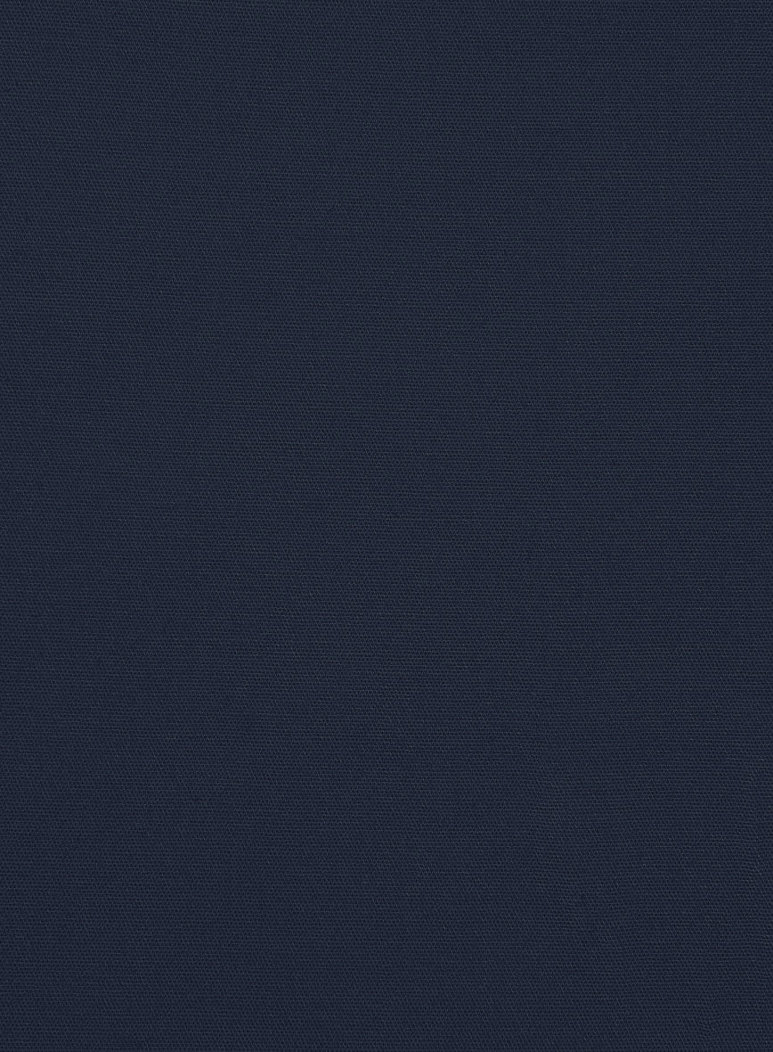 Italian Navy Blue Cotton Stretch Jacket - Image 3