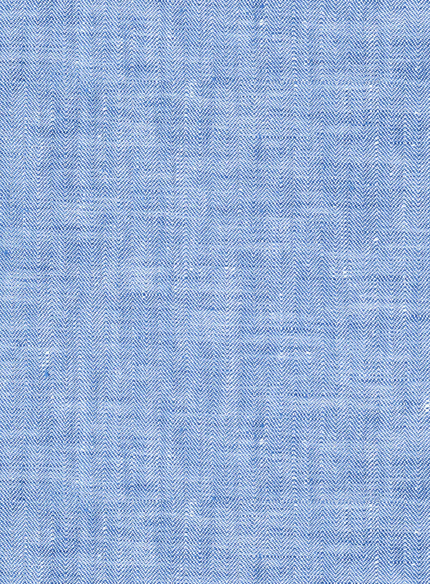 Italian Nile Blue Linen Pants - Image 3