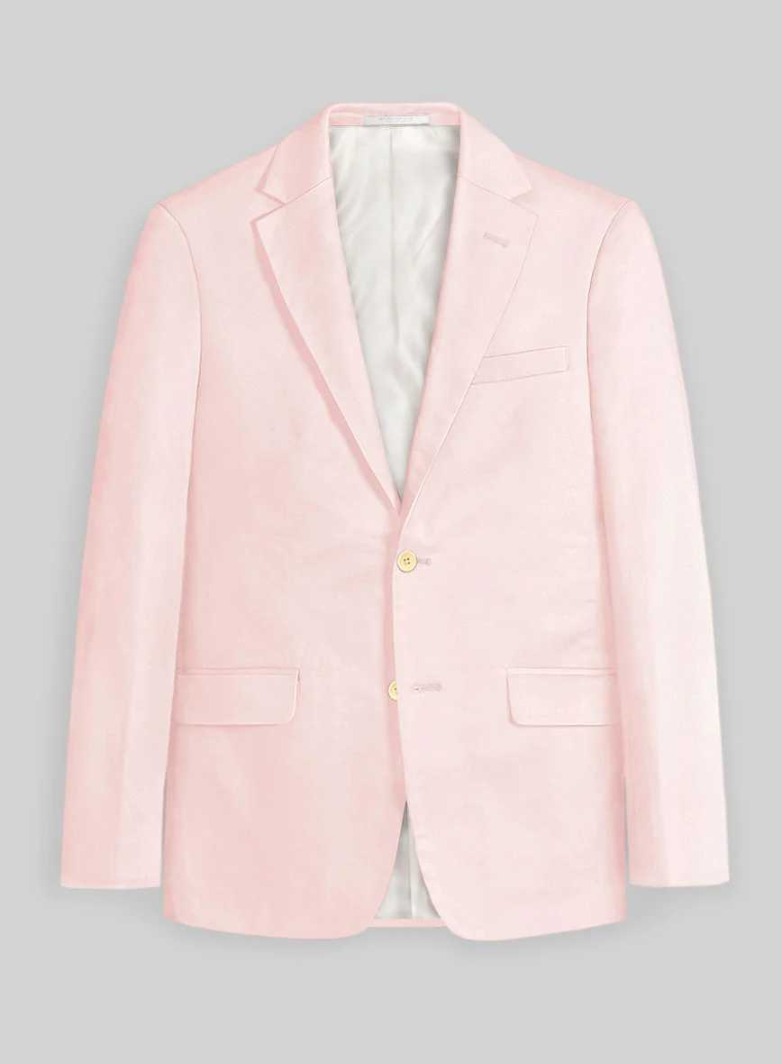 Italian Pale Pink Cotton Stretch Suit - Image 3