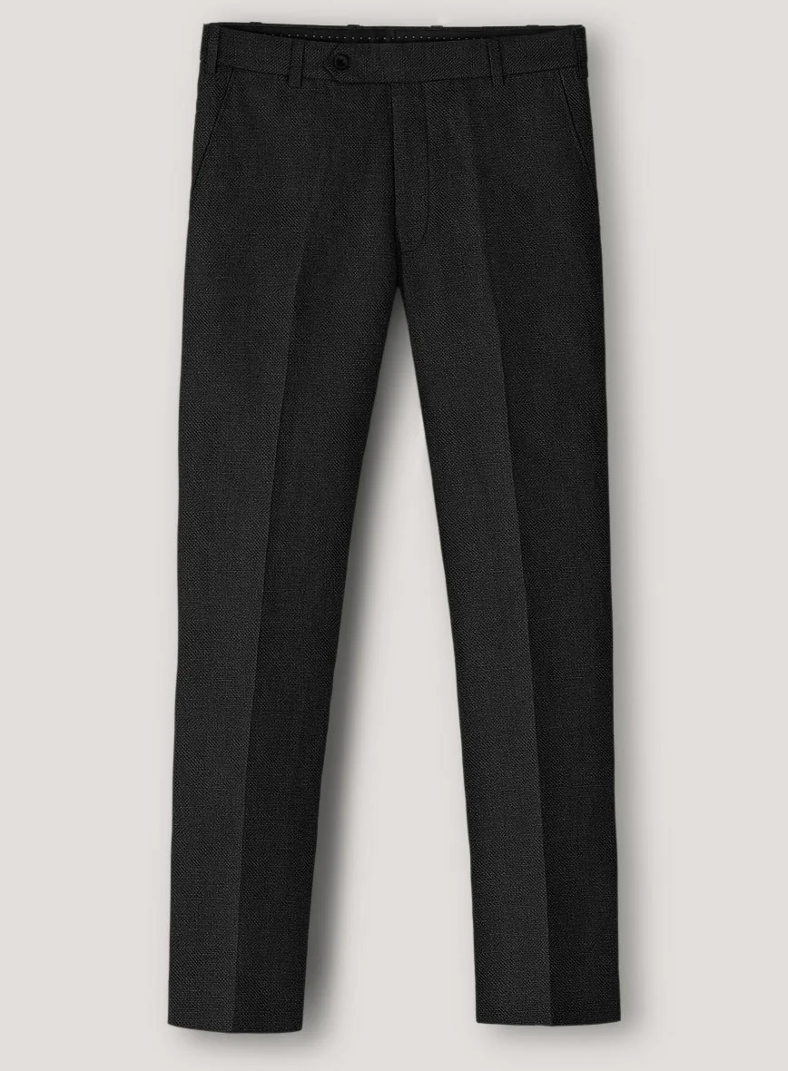 Italian Prato Black Dobby Linen Suit - Image 5