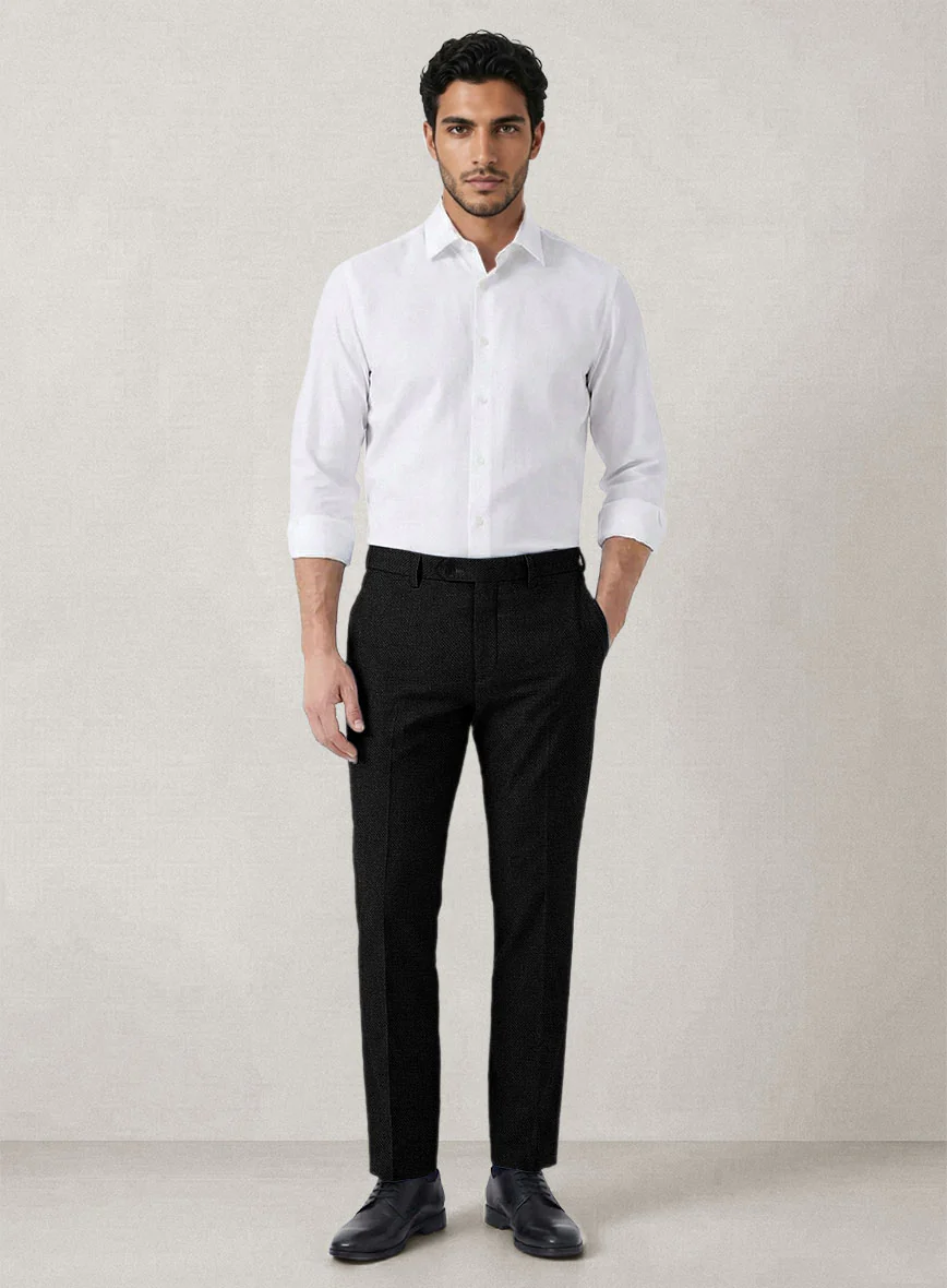Italian Prato Black Dobby Linen Suit - Image 6