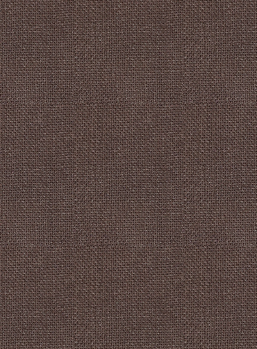 Italian Prato Brown Dobby Linen Jacket - Image 3