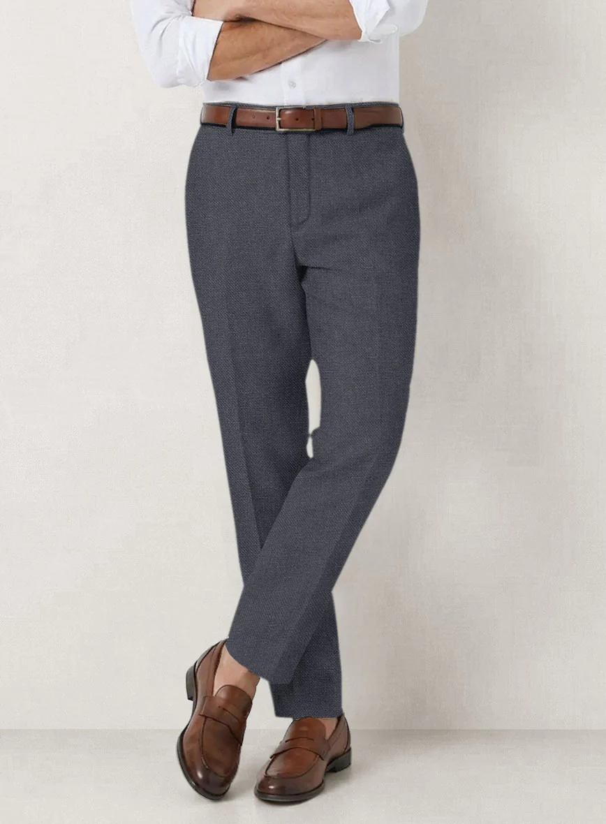 Italian Prato Gray Dobby Linen Suit - Image 6