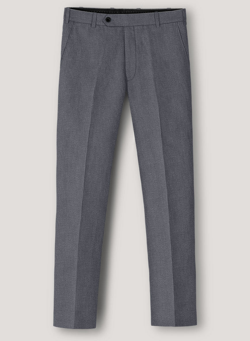 Italian Prato Gray Dobby Linen Suit - Image 5