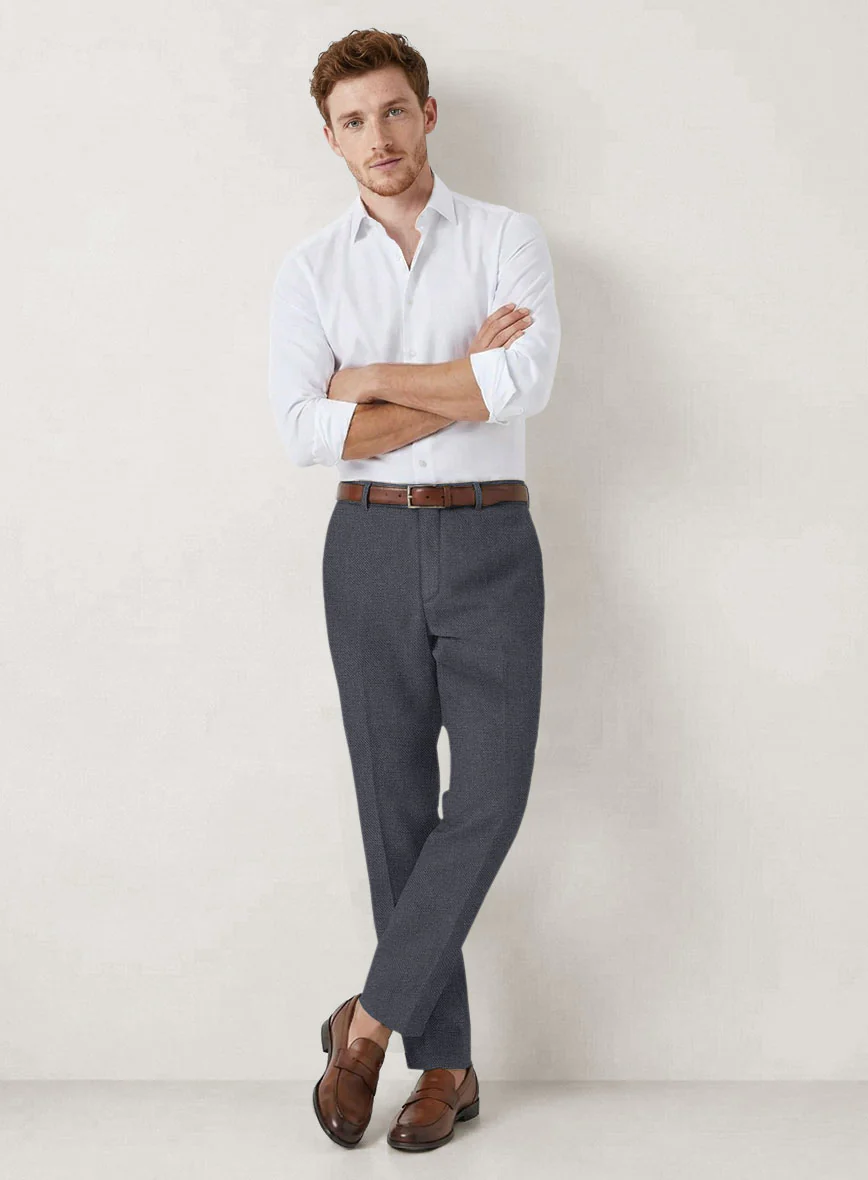 Italian Prato Gray Dobby Linen Suit - Image 7