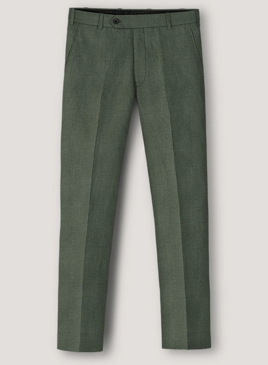 Italian Prato Green Dobby Linen Suit - Image 5