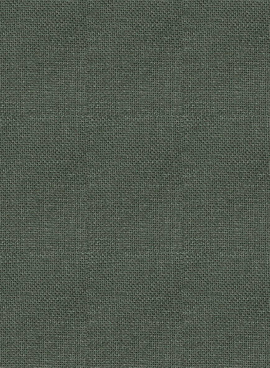 Italian Prato Green Dobby Linen Suit - Image 8