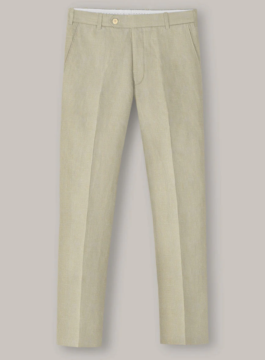 Italian Prato Khaki Linen Suit - Image 5