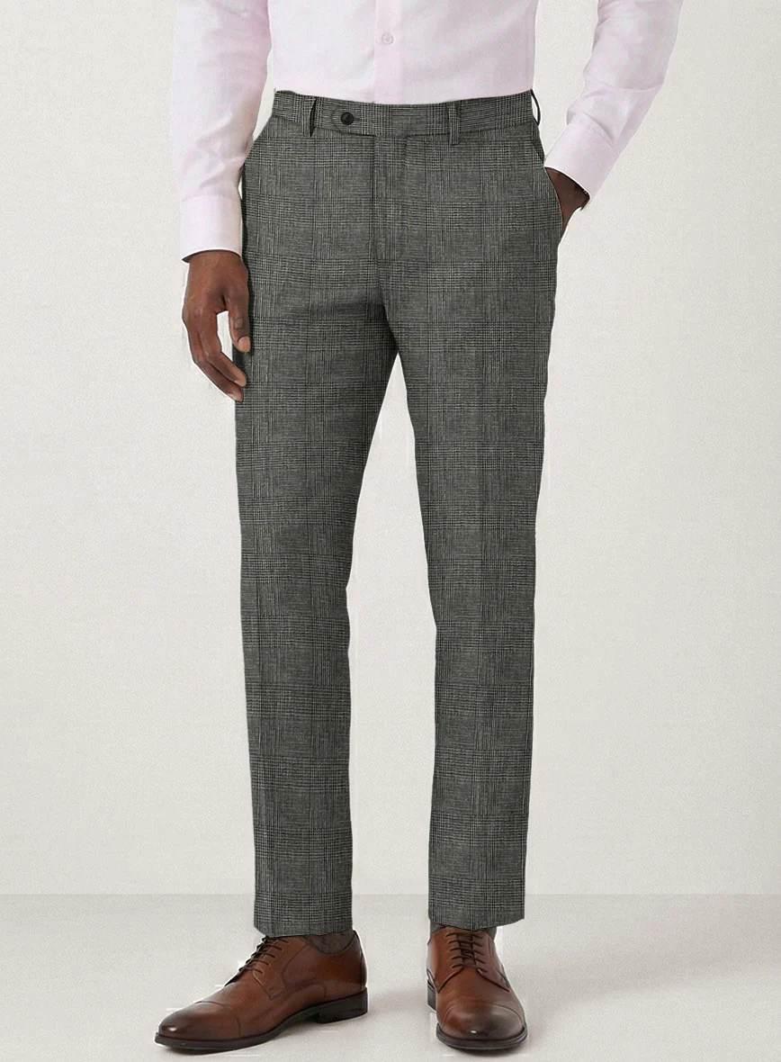 Italian Prato Olive Glen Linen Suit - Image 5