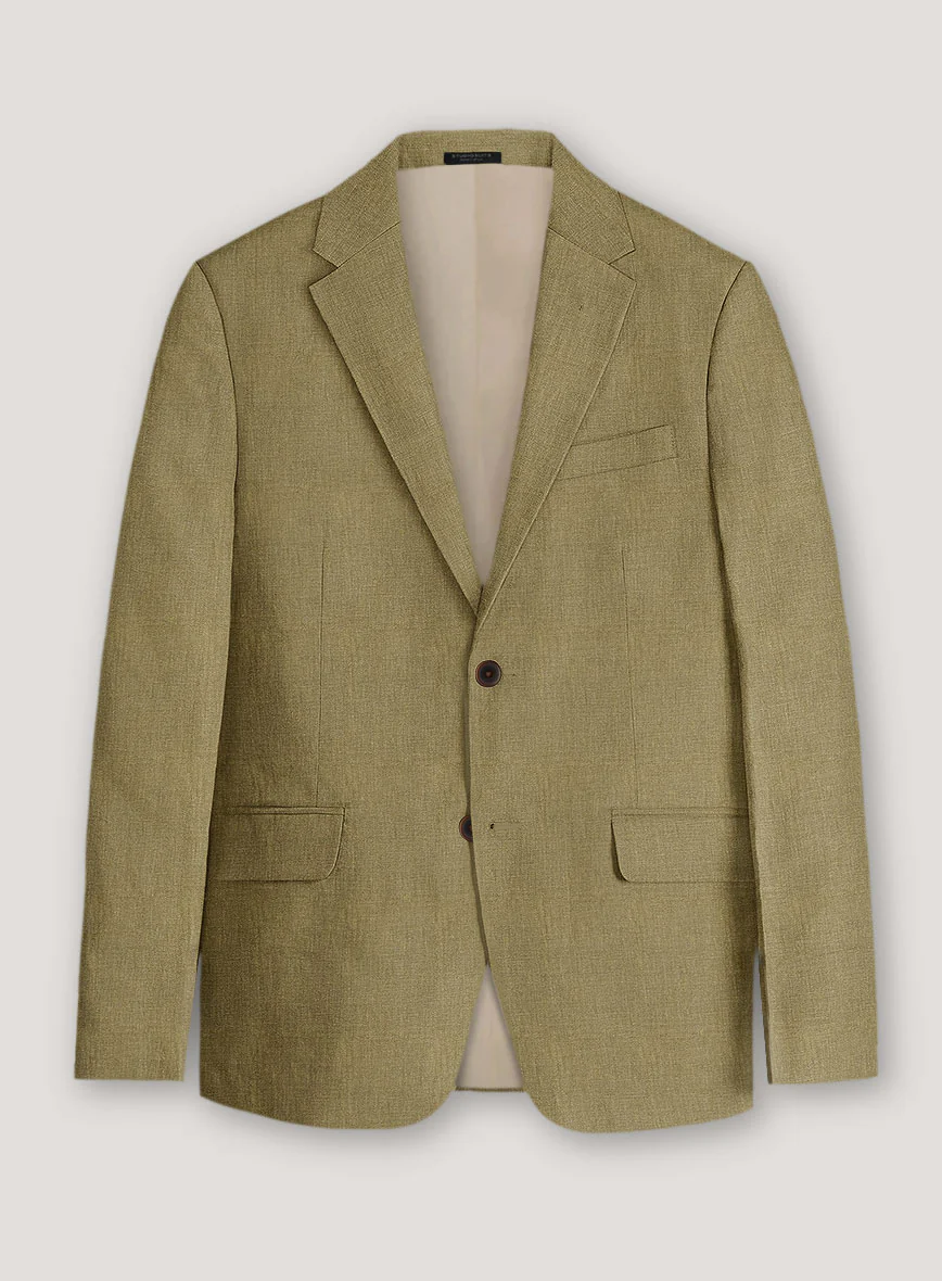 Italian Prato Tan Linen Jacket