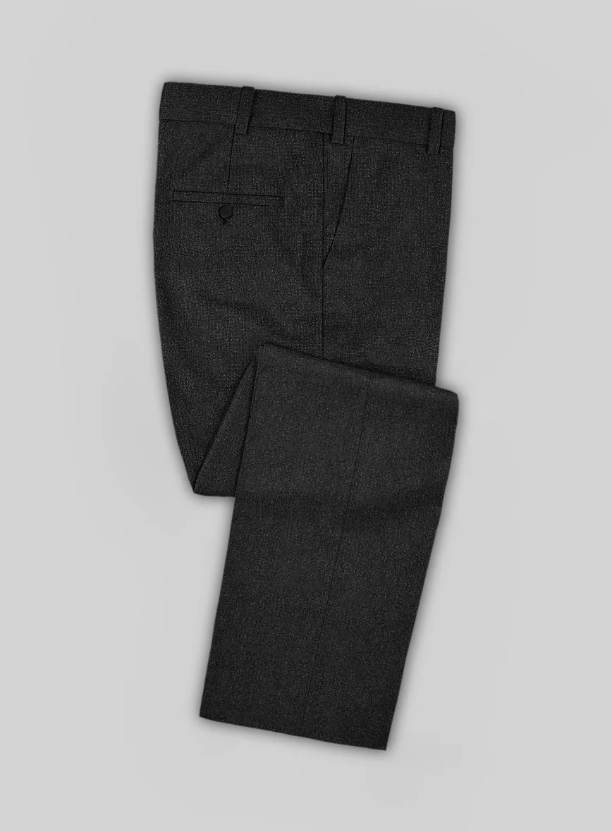 Italian Tavi Dark Gray Nailhead Flannel Pants