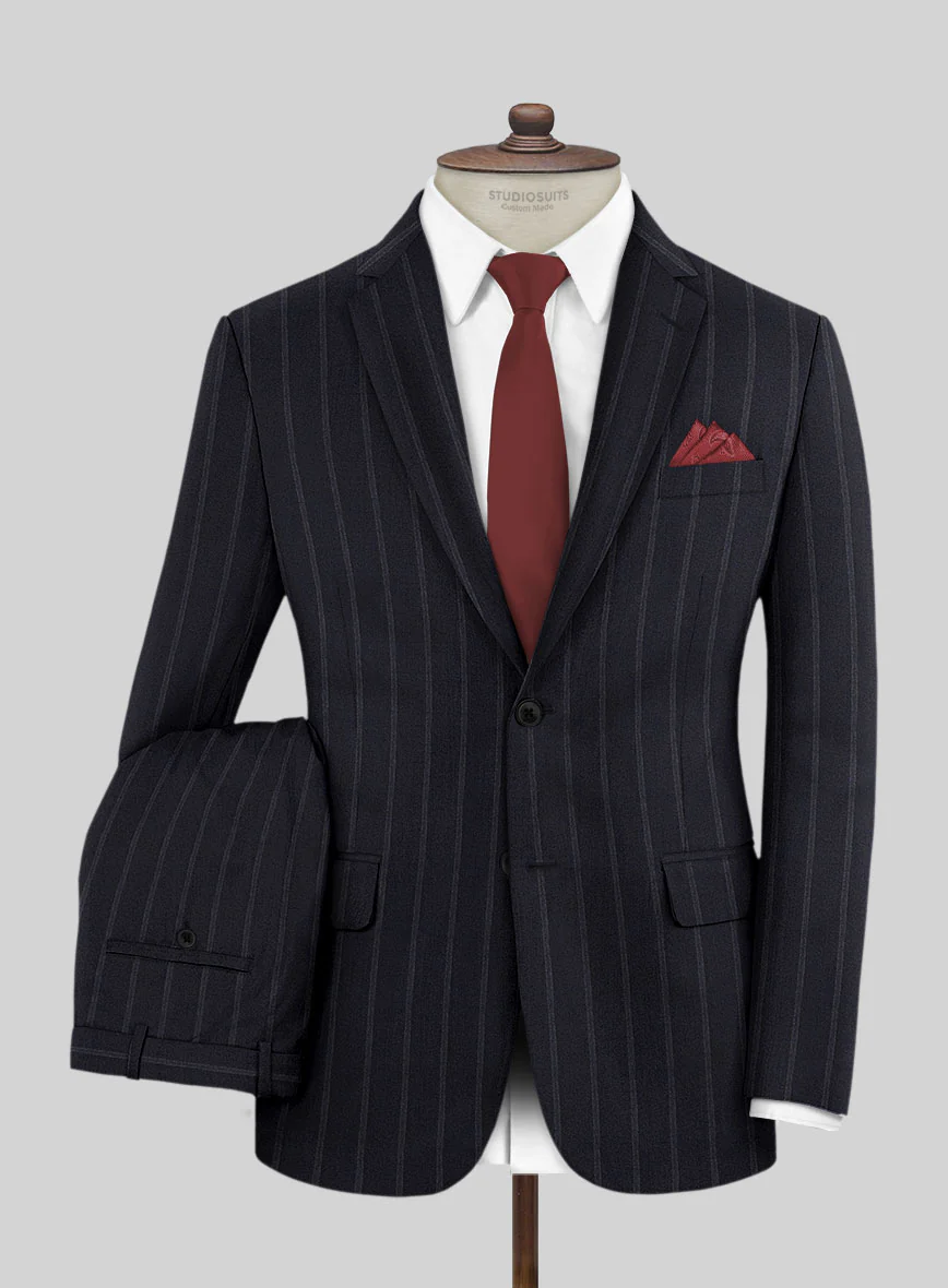 Lanificio Zegna Loop Dovana Blue Stripe Wool Suit - Image 2